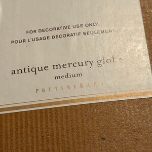 Pottery Barn Antique Mercury Globe